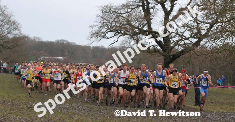 Start of the senior mens Northern Cross Country Champs, Knowsley Safari Park. Photo: David T. Hewitson/Sports for All Pics